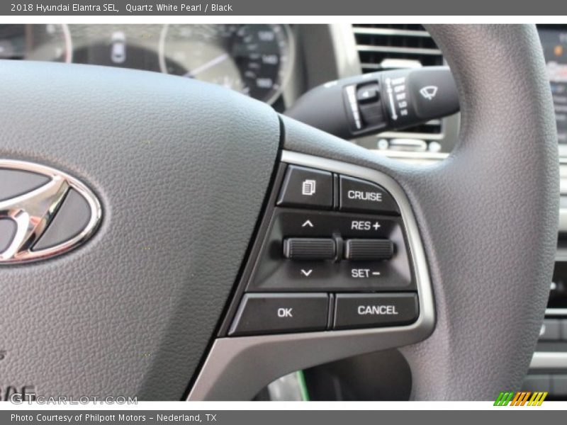 Quartz White Pearl / Black 2018 Hyundai Elantra SEL
