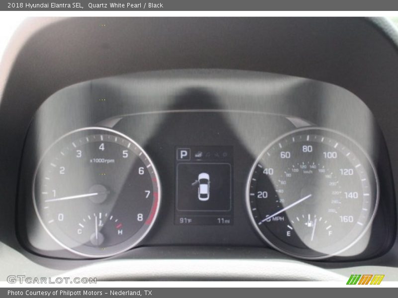 Quartz White Pearl / Black 2018 Hyundai Elantra SEL