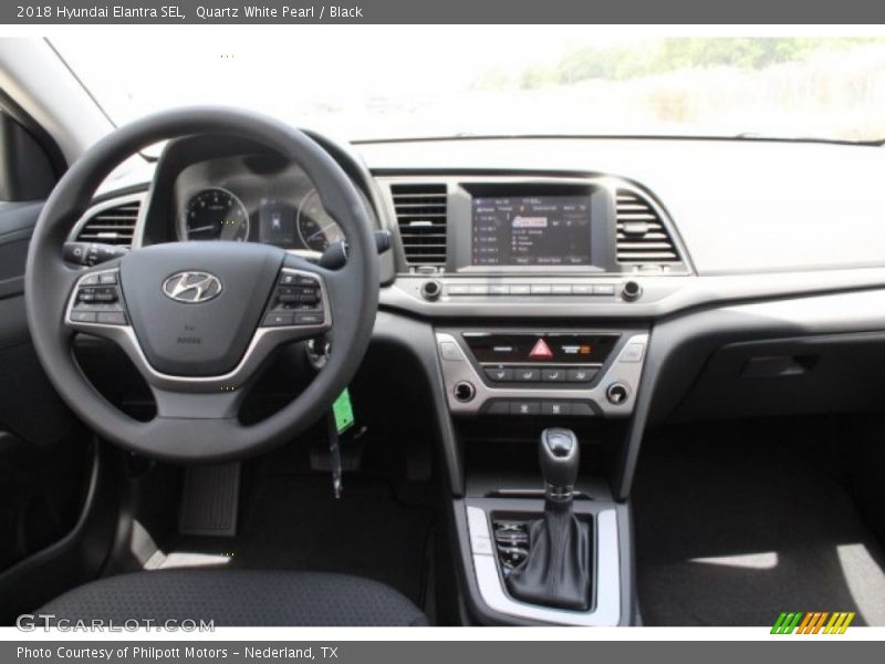Quartz White Pearl / Black 2018 Hyundai Elantra SEL