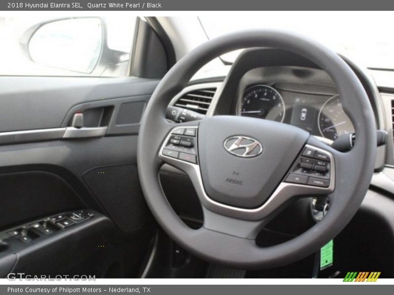 Quartz White Pearl / Black 2018 Hyundai Elantra SEL