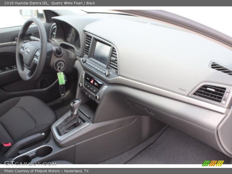 Quartz White Pearl / Black 2018 Hyundai Elantra SEL