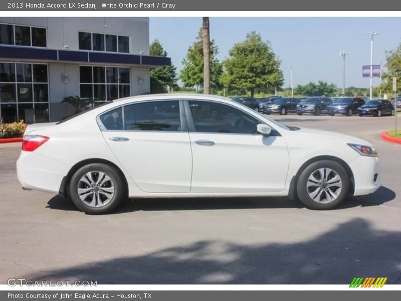 White Orchid Pearl / Gray 2013 Honda Accord LX Sedan