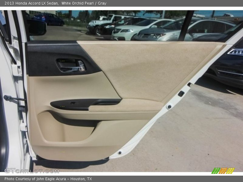 White Orchid Pearl / Gray 2013 Honda Accord LX Sedan