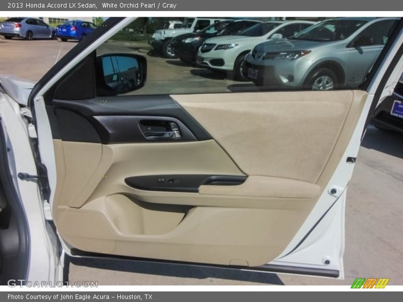 White Orchid Pearl / Gray 2013 Honda Accord LX Sedan