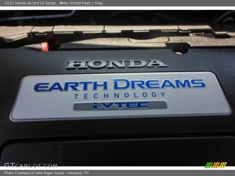 White Orchid Pearl / Gray 2013 Honda Accord LX Sedan