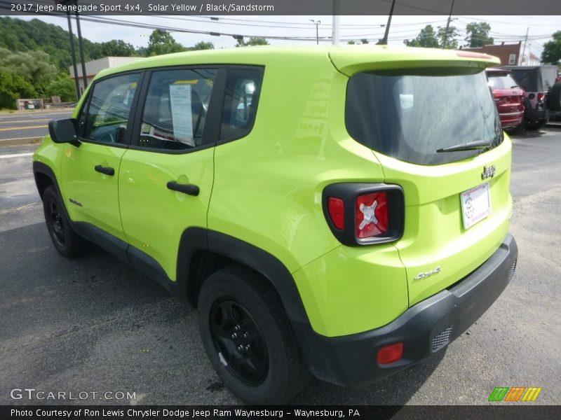 Solar Yellow / Black/Sandstorm 2017 Jeep Renegade Sport 4x4