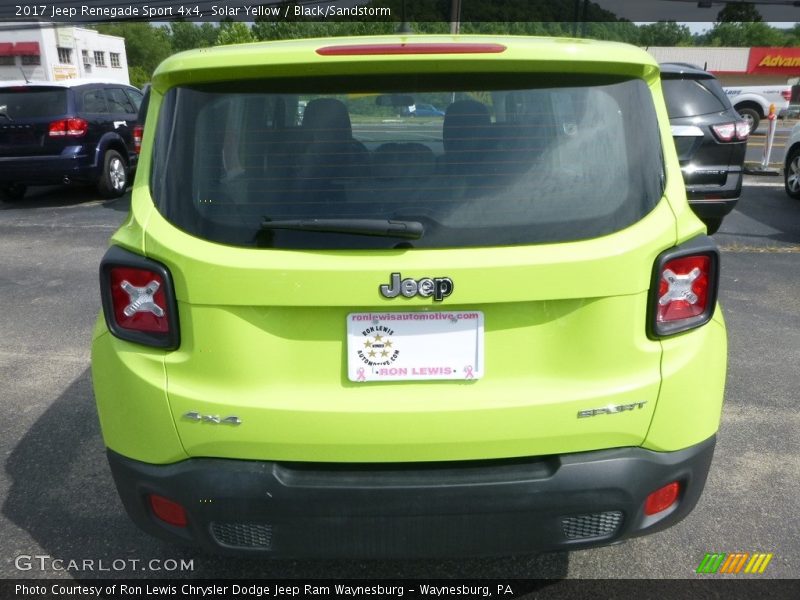 Solar Yellow / Black/Sandstorm 2017 Jeep Renegade Sport 4x4