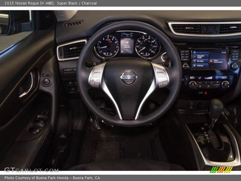 Super Black / Charcoal 2015 Nissan Rogue SV AWD