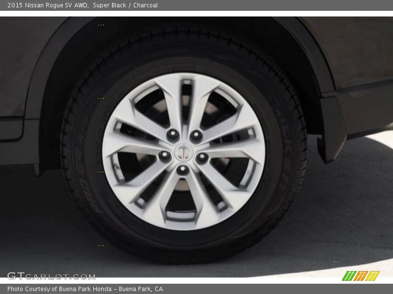 Super Black / Charcoal 2015 Nissan Rogue SV AWD