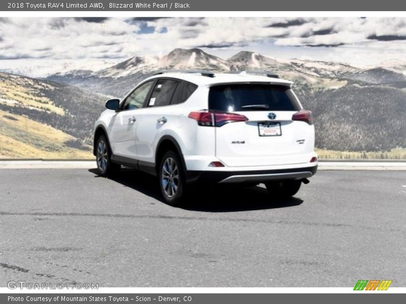 Blizzard White Pearl / Black 2018 Toyota RAV4 Limited AWD