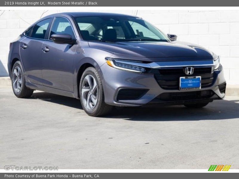 Modern Steel Metallic / Black 2019 Honda Insight LX
