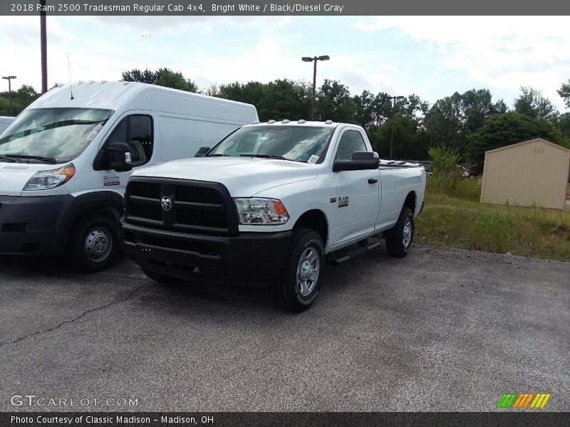 Bright White / Black/Diesel Gray 2018 Ram 2500 Tradesman Regular Cab 4x4