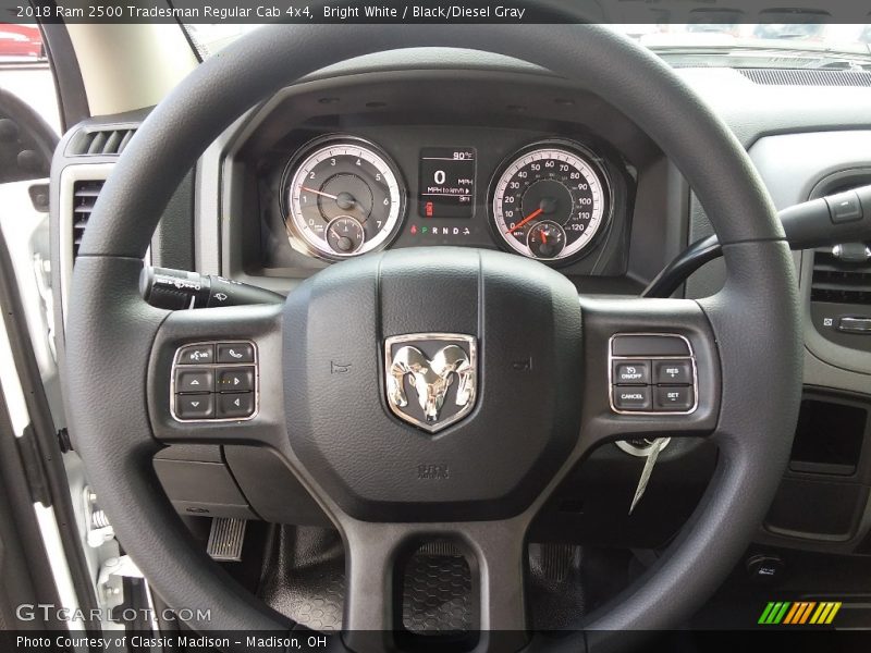 Bright White / Black/Diesel Gray 2018 Ram 2500 Tradesman Regular Cab 4x4