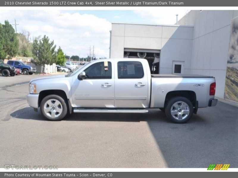 Sheer Silver Metallic / Light Titanium/Dark Titanium 2010 Chevrolet Silverado 1500 LTZ Crew Cab 4x4