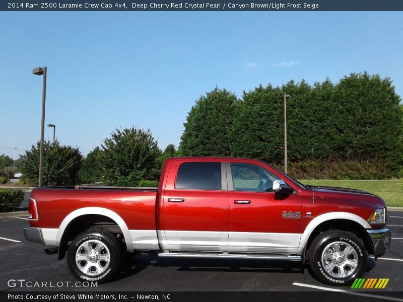 Deep Cherry Red Crystal Pearl / Canyon Brown/Light Frost Beige 2014 Ram 2500 Laramie Crew Cab 4x4
