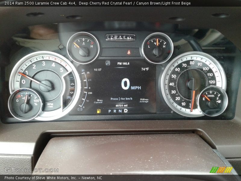 Deep Cherry Red Crystal Pearl / Canyon Brown/Light Frost Beige 2014 Ram 2500 Laramie Crew Cab 4x4
