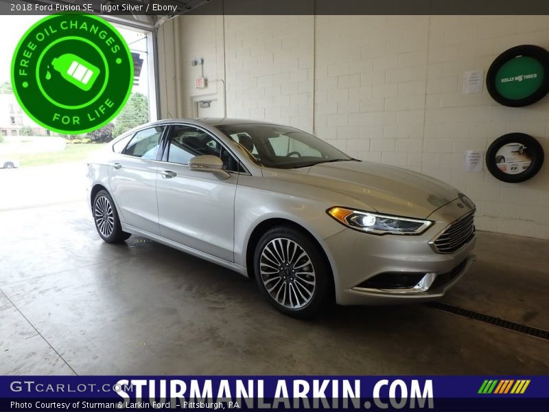 Ingot Silver / Ebony 2018 Ford Fusion SE