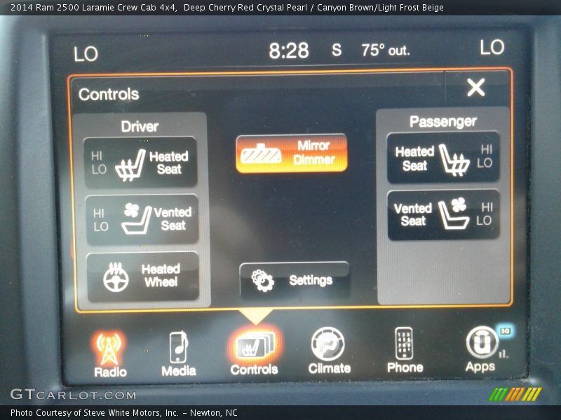 Deep Cherry Red Crystal Pearl / Canyon Brown/Light Frost Beige 2014 Ram 2500 Laramie Crew Cab 4x4