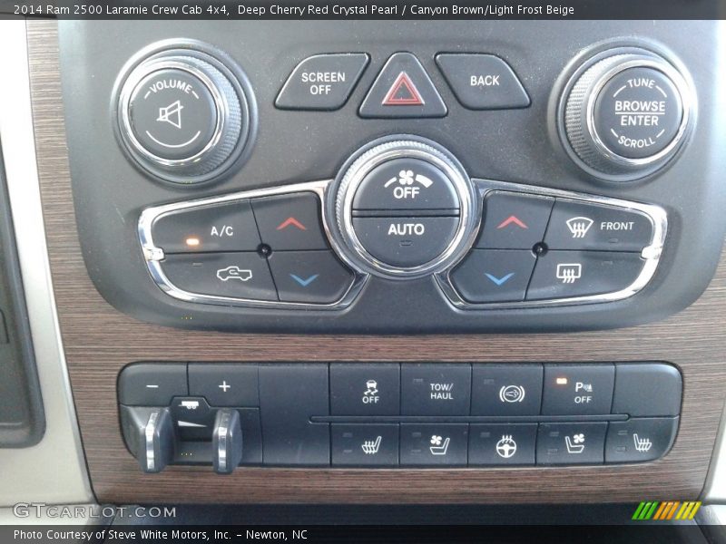 Deep Cherry Red Crystal Pearl / Canyon Brown/Light Frost Beige 2014 Ram 2500 Laramie Crew Cab 4x4