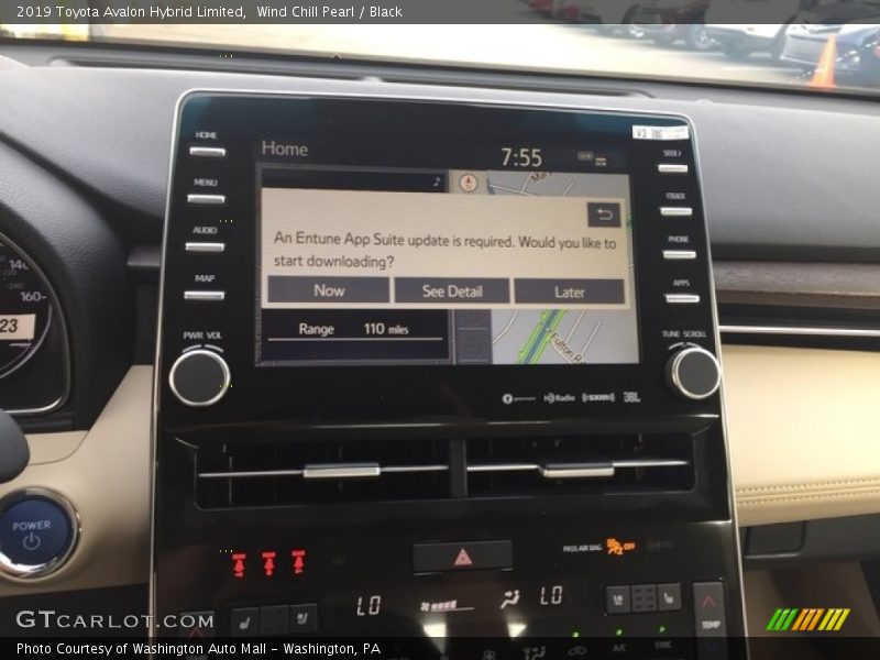 Controls of 2019 Avalon Hybrid Limited