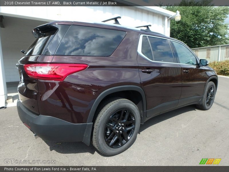 Black Currant Metallic / Jet Black 2018 Chevrolet Traverse LT AWD