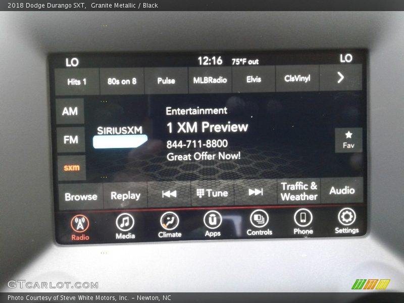 Granite Metallic / Black 2018 Dodge Durango SXT