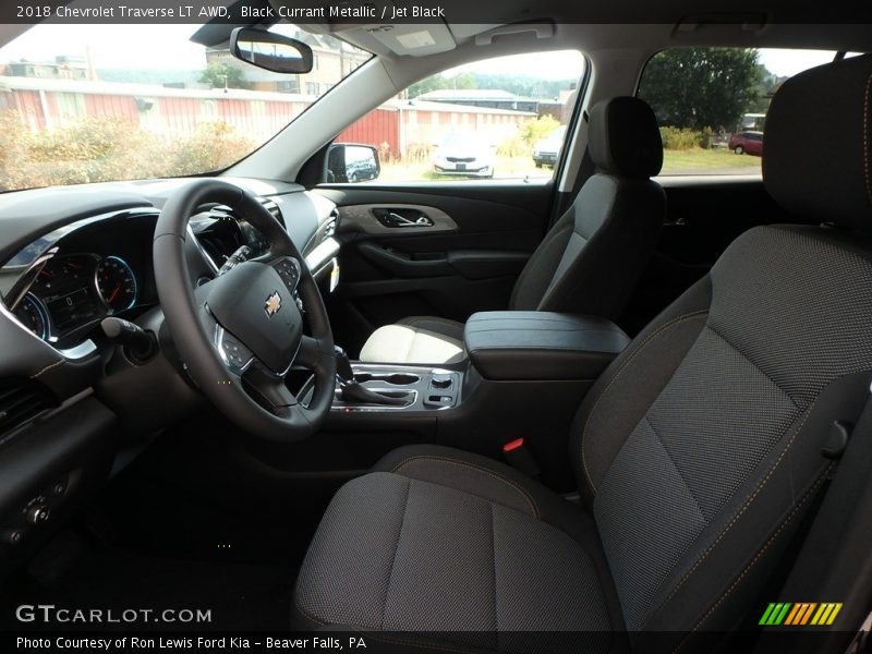 Black Currant Metallic / Jet Black 2018 Chevrolet Traverse LT AWD