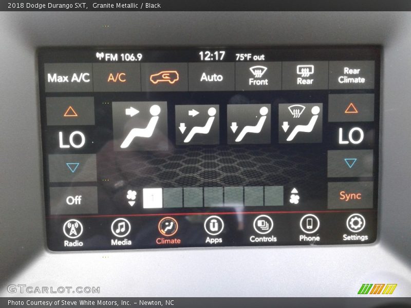 Granite Metallic / Black 2018 Dodge Durango SXT