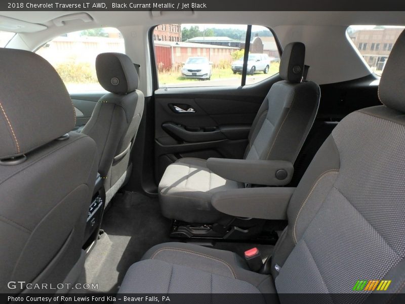 Black Currant Metallic / Jet Black 2018 Chevrolet Traverse LT AWD