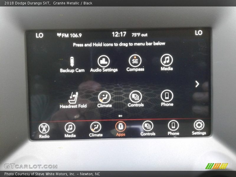 Granite Metallic / Black 2018 Dodge Durango SXT