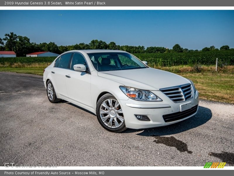 White Satin Pearl / Black 2009 Hyundai Genesis 3.8 Sedan