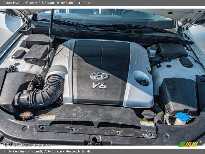 White Satin Pearl / Black 2009 Hyundai Genesis 3.8 Sedan
