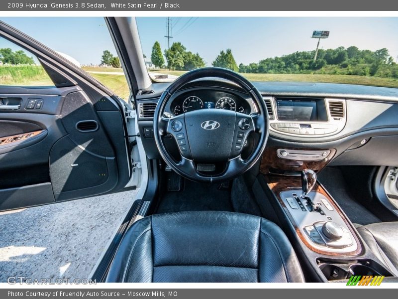 White Satin Pearl / Black 2009 Hyundai Genesis 3.8 Sedan