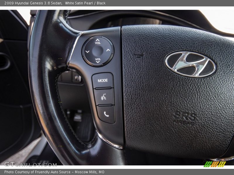 White Satin Pearl / Black 2009 Hyundai Genesis 3.8 Sedan
