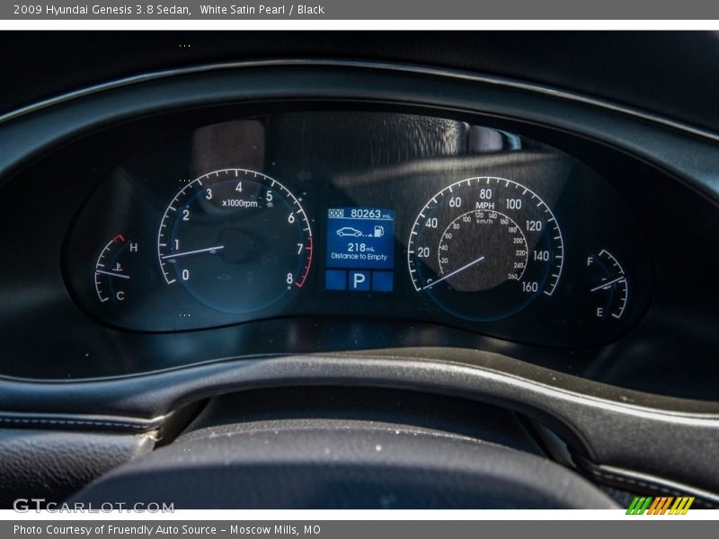 White Satin Pearl / Black 2009 Hyundai Genesis 3.8 Sedan