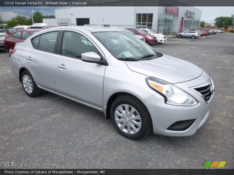 Brilliant Silver / Charcoal 2018 Nissan Versa SV