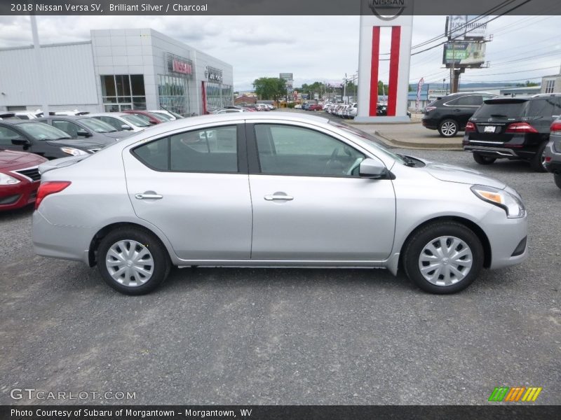 Brilliant Silver / Charcoal 2018 Nissan Versa SV