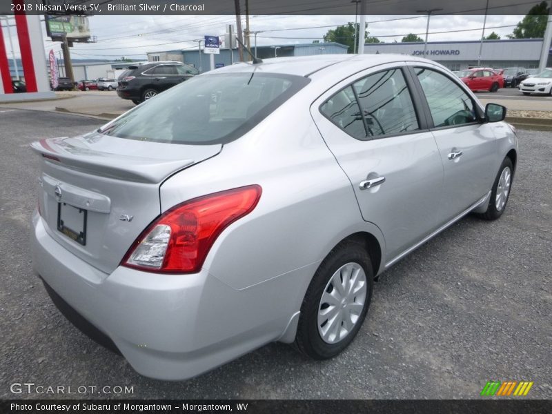 Brilliant Silver / Charcoal 2018 Nissan Versa SV