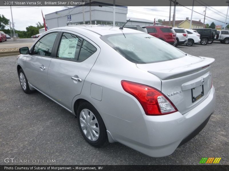 Brilliant Silver / Charcoal 2018 Nissan Versa SV