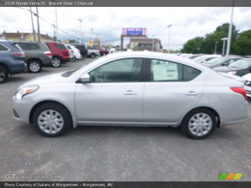 Brilliant Silver / Charcoal 2018 Nissan Versa SV