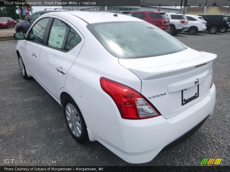 Fresh Powder White / Charcoal 2018 Nissan Versa SV