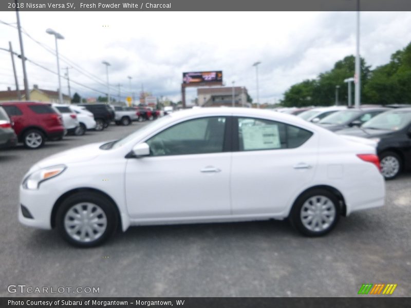 Fresh Powder White / Charcoal 2018 Nissan Versa SV