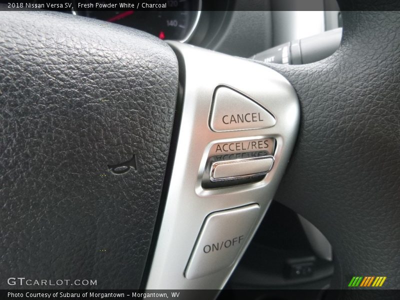 Fresh Powder White / Charcoal 2018 Nissan Versa SV