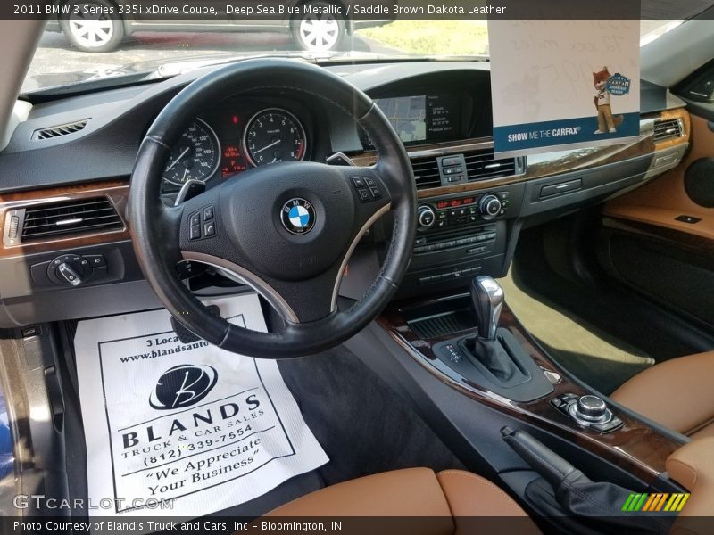 Deep Sea Blue Metallic / Saddle Brown Dakota Leather 2011 BMW 3 Series 335i xDrive Coupe