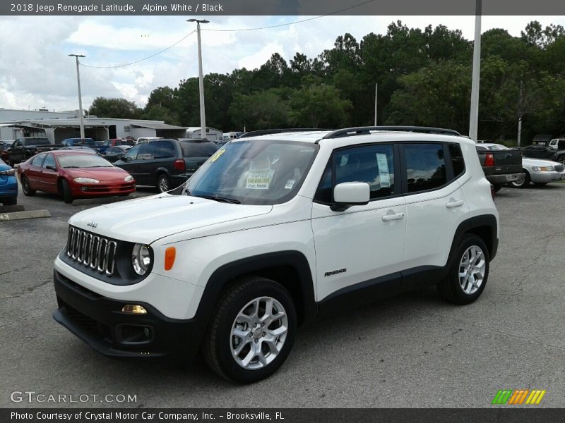 Alpine White / Black 2018 Jeep Renegade Latitude