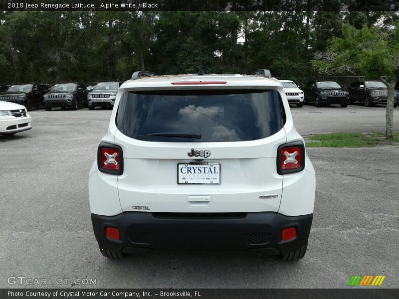 Alpine White / Black 2018 Jeep Renegade Latitude