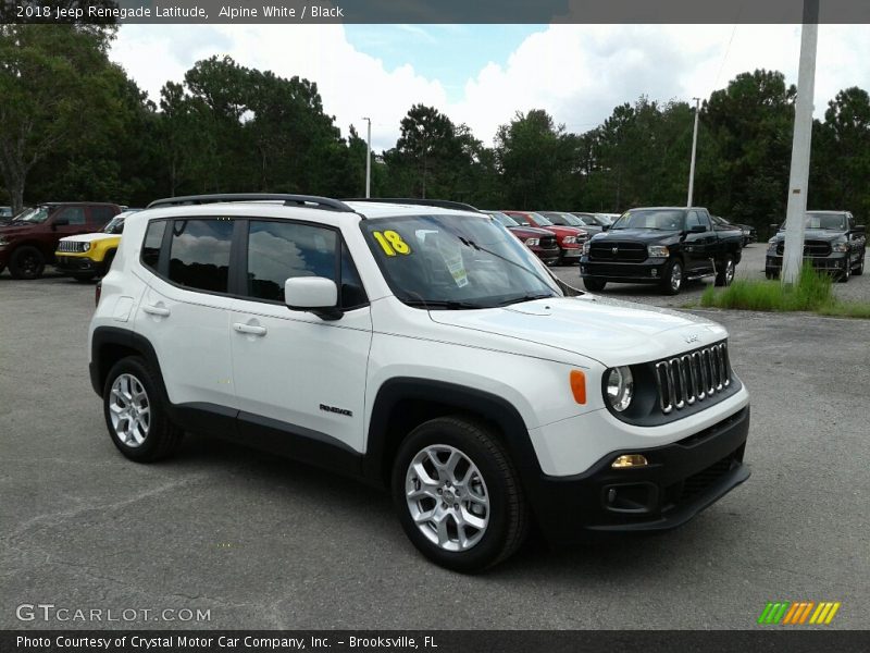 Alpine White / Black 2018 Jeep Renegade Latitude