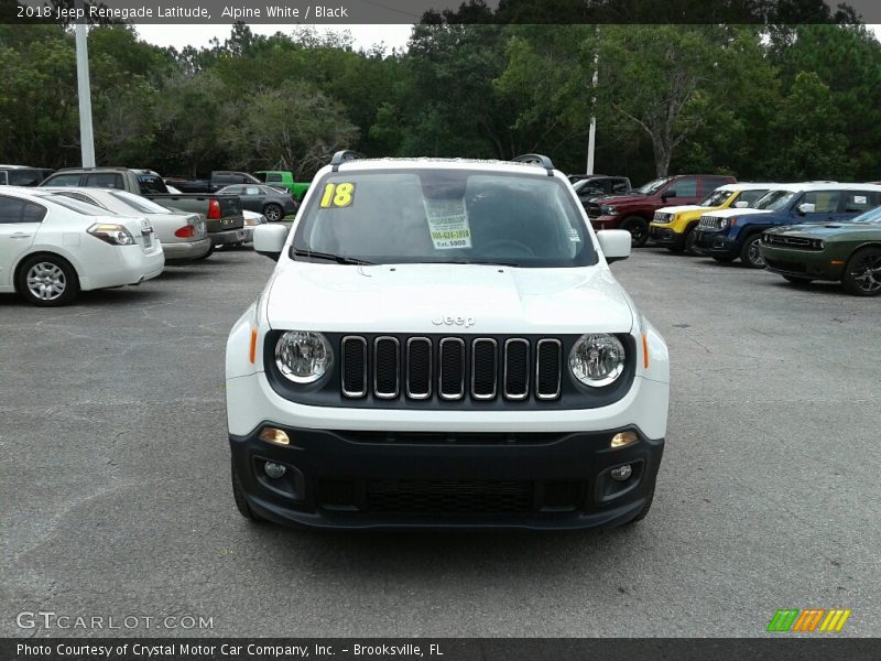 Alpine White / Black 2018 Jeep Renegade Latitude