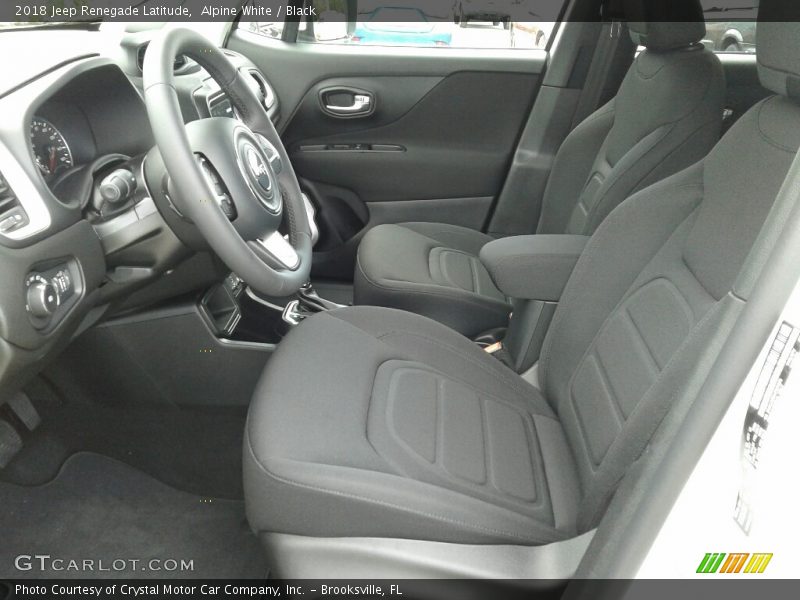 Alpine White / Black 2018 Jeep Renegade Latitude