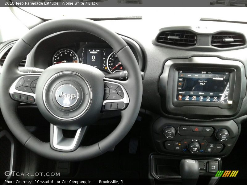 Alpine White / Black 2018 Jeep Renegade Latitude